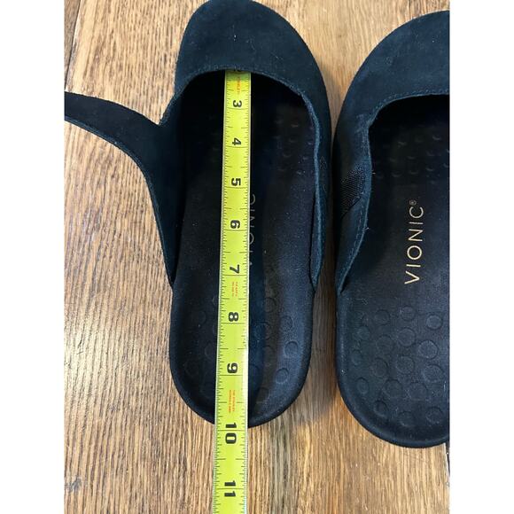 Vionic Jenelle Black Suede Bejeweled Mary Jane Mule Comfort Clog Sz 8 Dressy - Picture 7 of 8